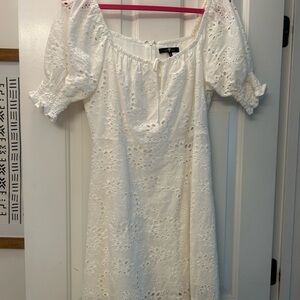 For all mankind white eyelit dress
